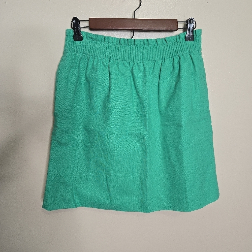 J. Crew Green Mini Skirt
